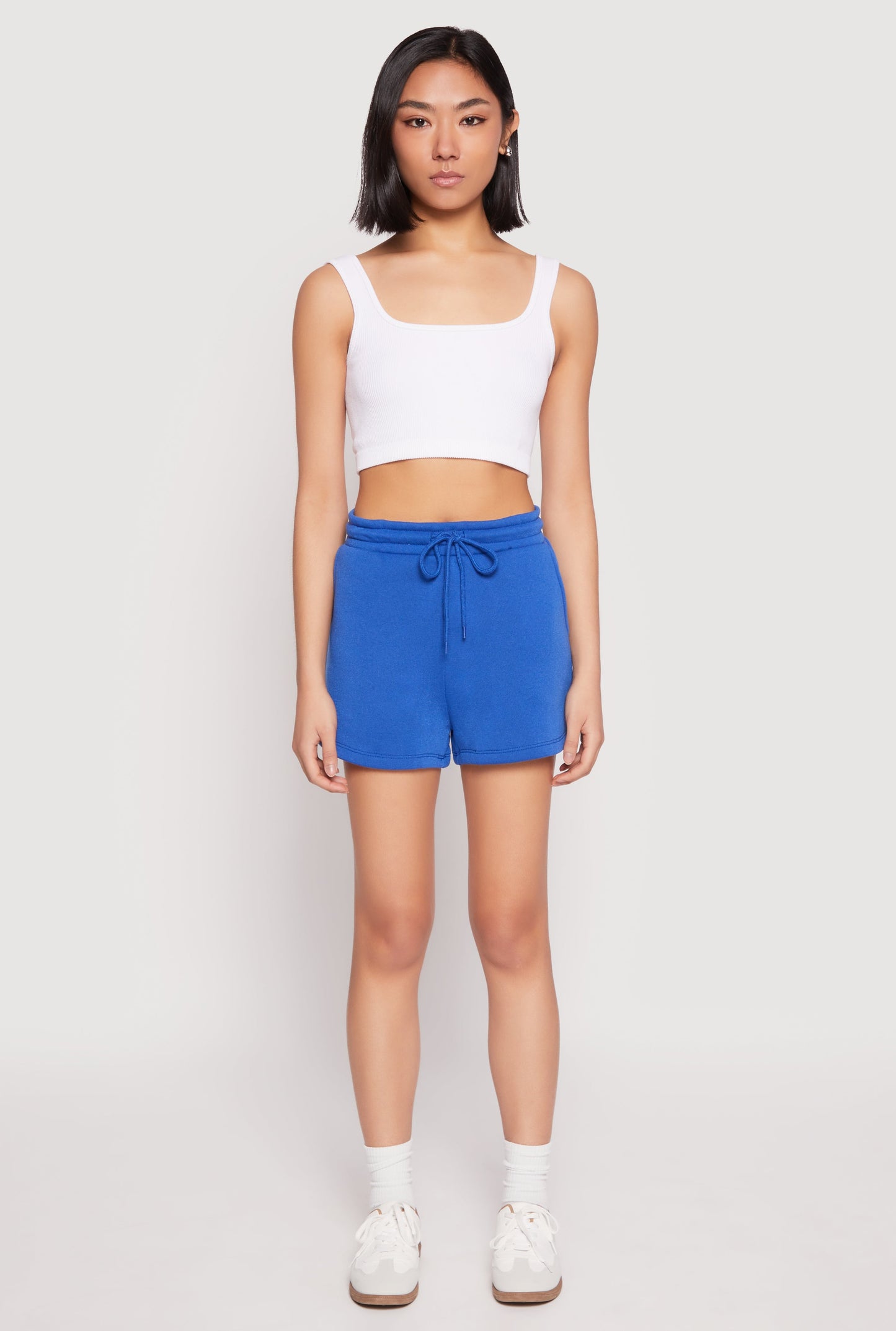 High Waist Drawstring Sweatshorts