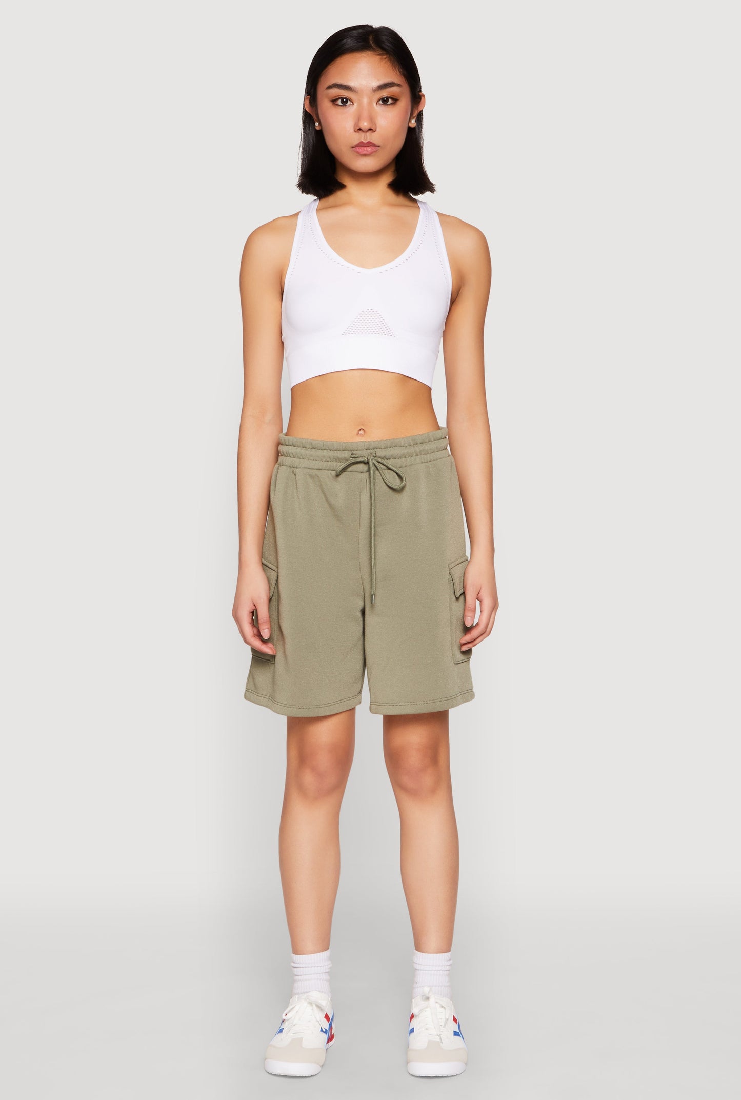 Cargo Pocket Drawstring Sweatshorts