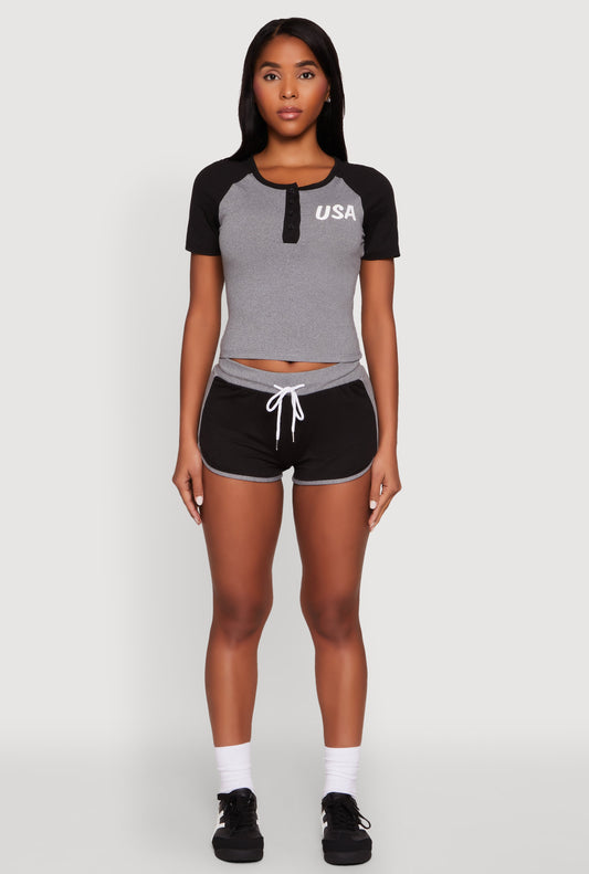 Contrast Trim Dolphin Shorts