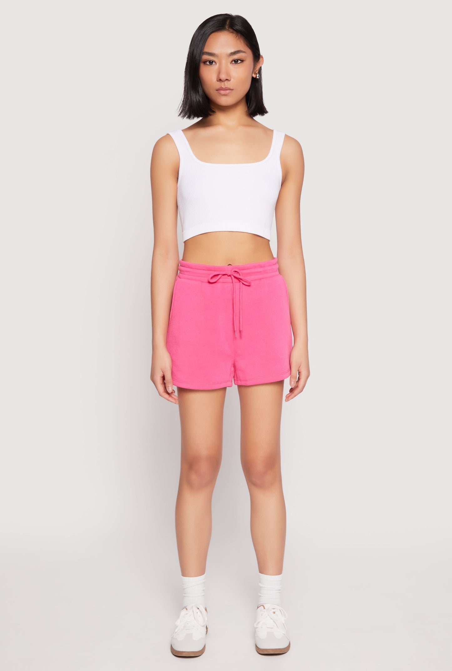 High Waist Drawstring Sweatshorts