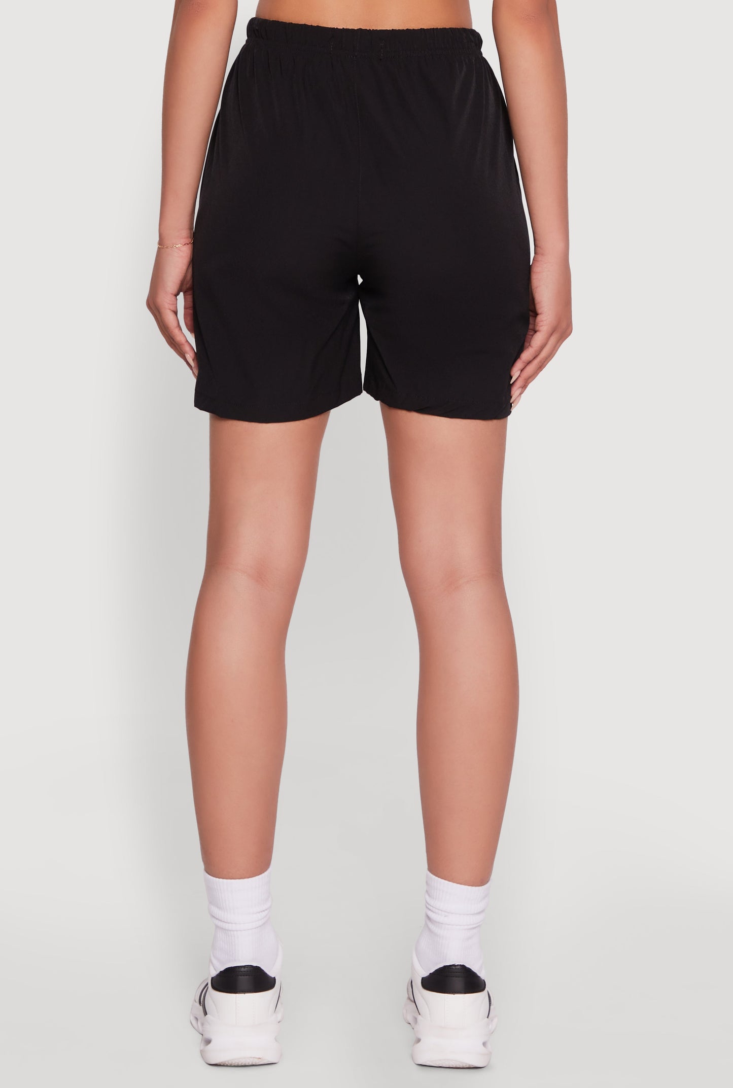 Trendy Nylon Drawstring Waist Utility Shorts