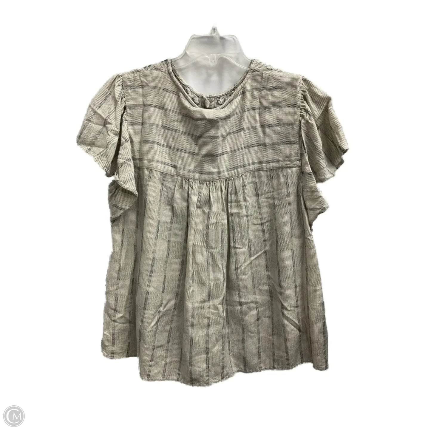 Top Short Sleeve By J. Jill In Beige, Size: L