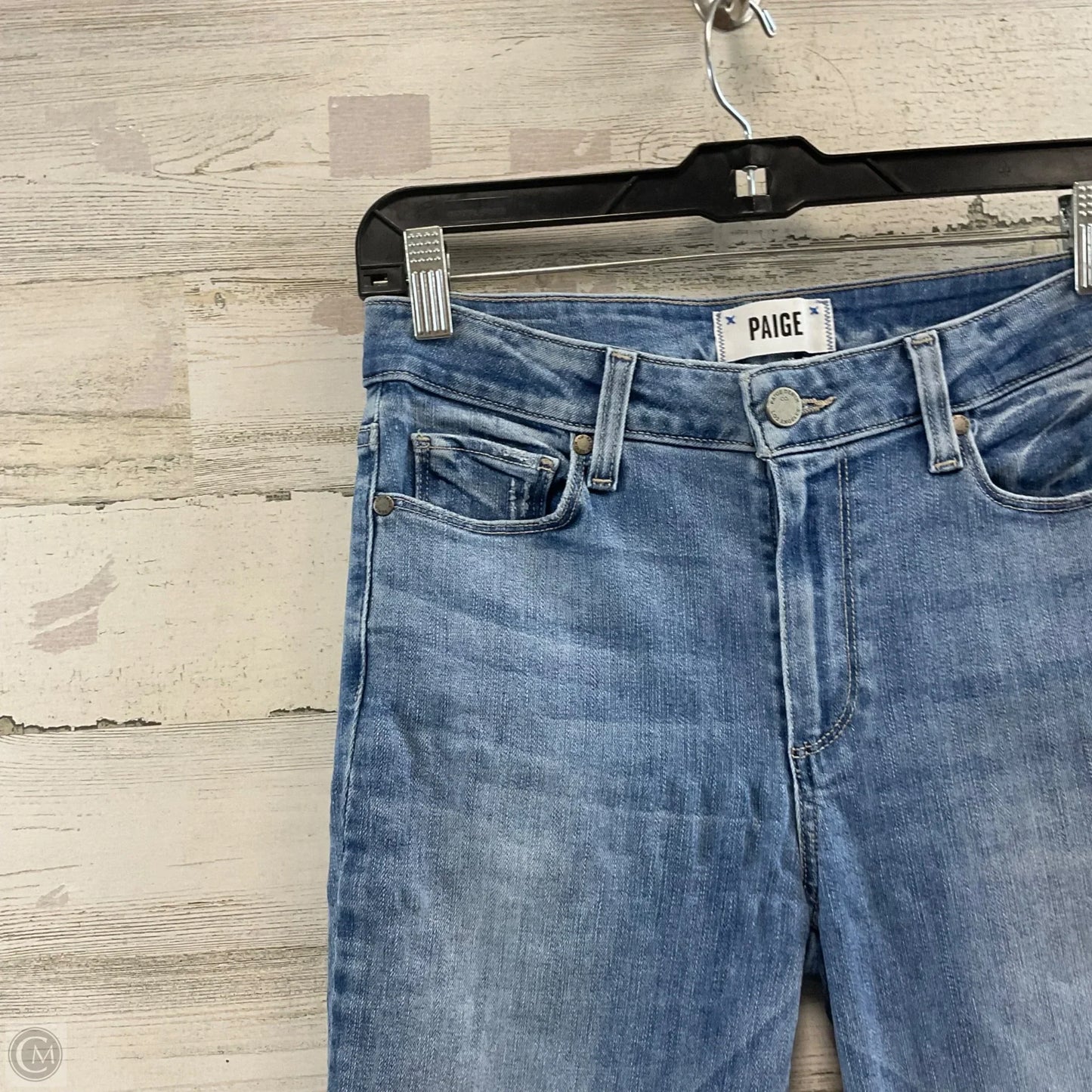 Jeans Flared By Paige In Blue Denim, Size: 4