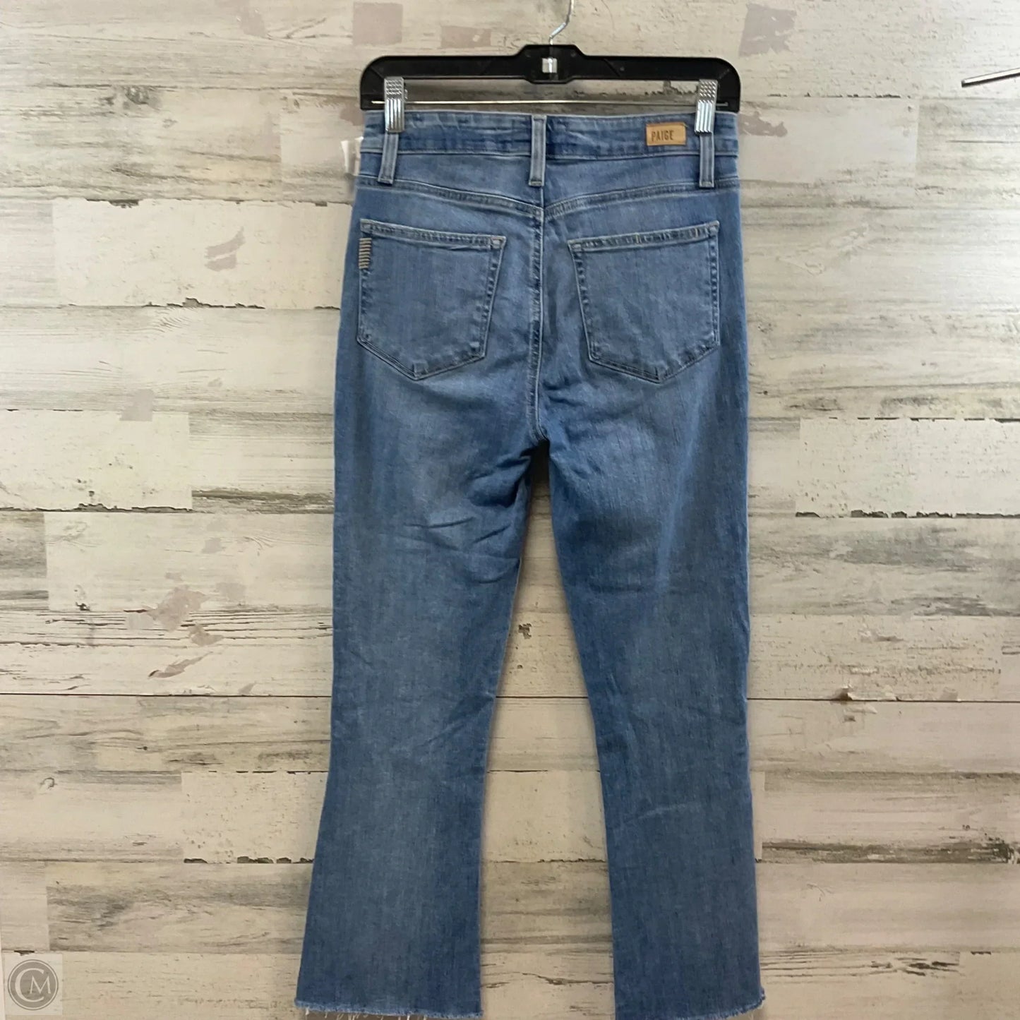 Jeans Flared By Paige In Blue Denim, Size: 4