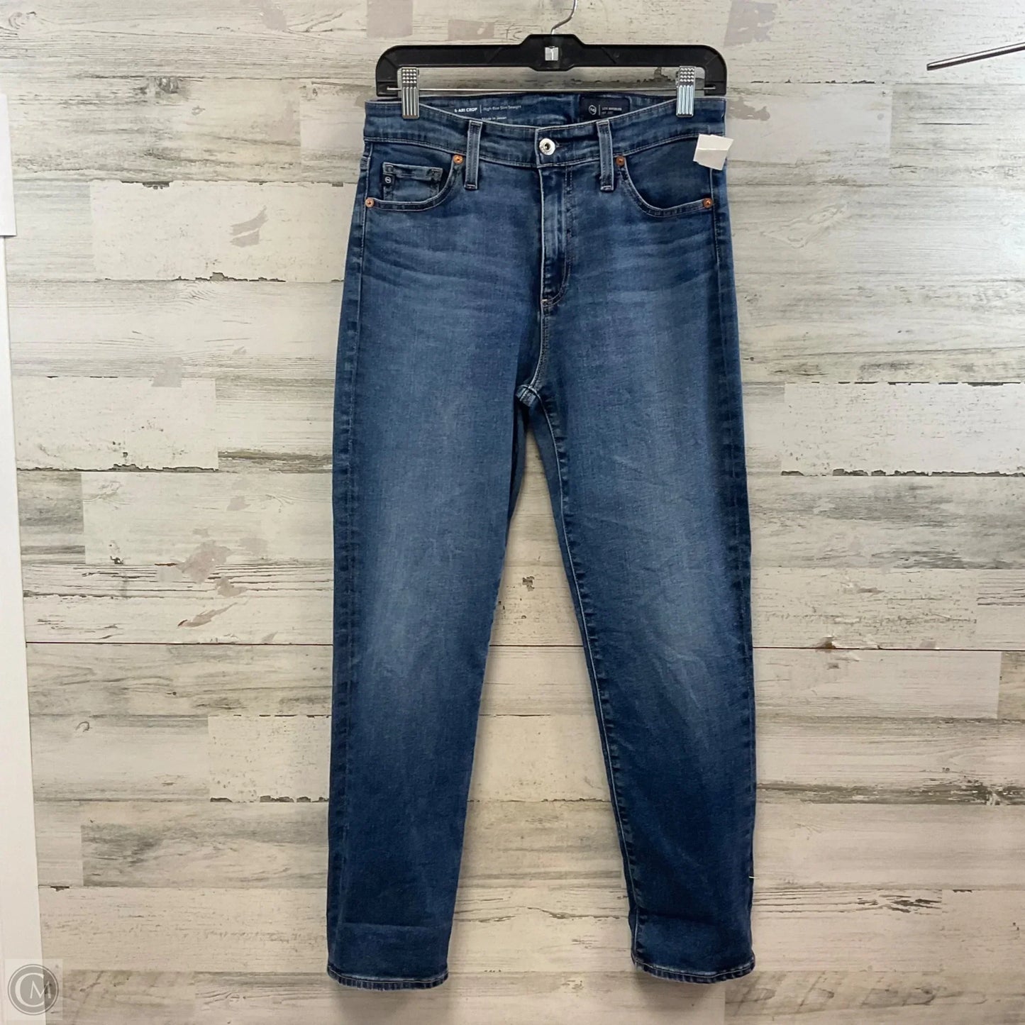 Jeans Straight By Ag Jeans In Blue Denim, Size: 6
