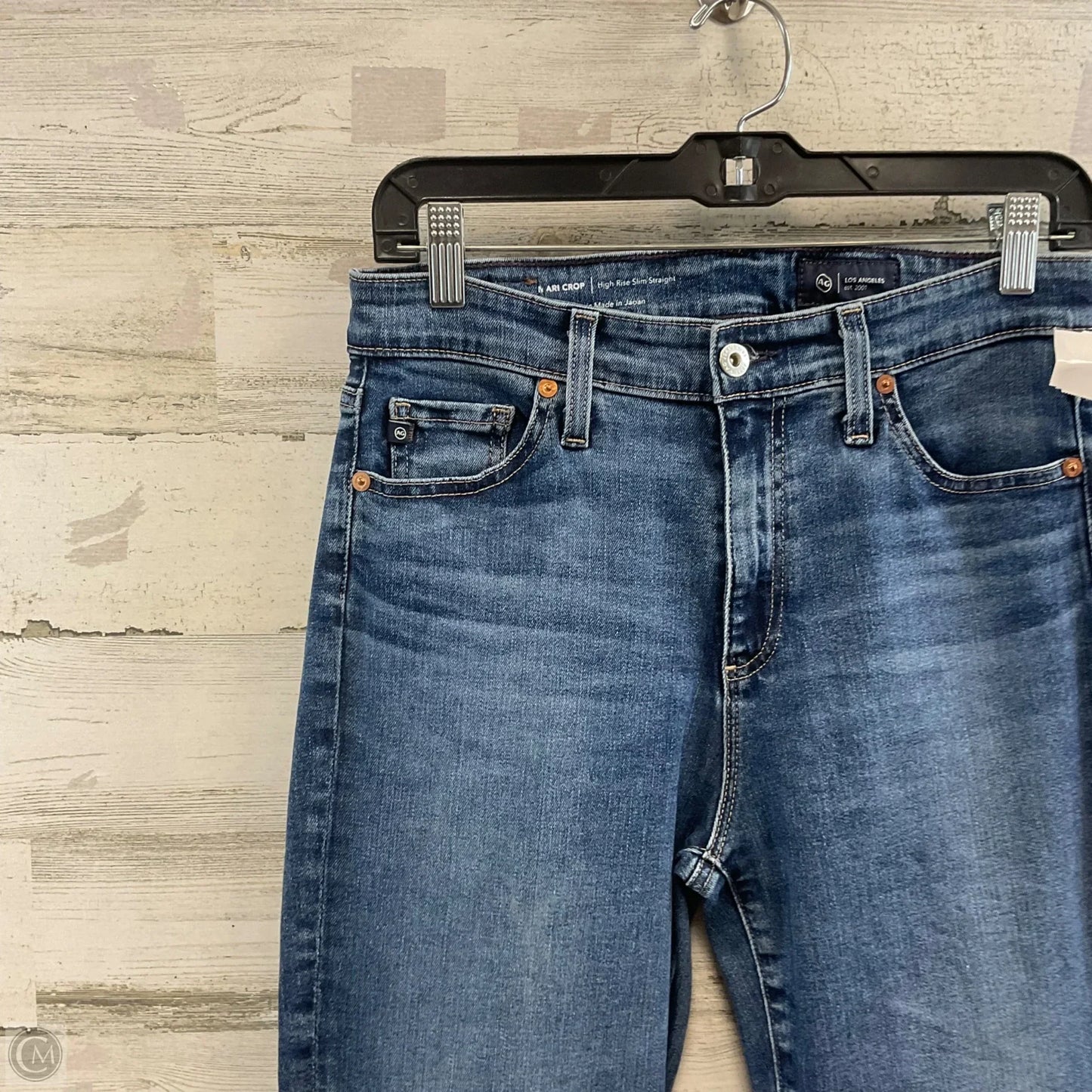 Jeans Straight By Ag Jeans In Blue Denim, Size: 6