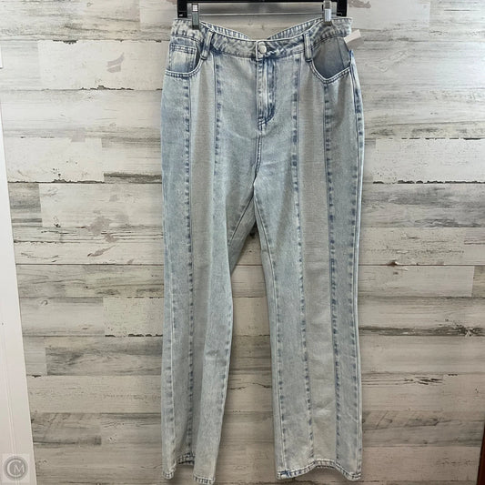 Jeans Wide Leg By Le Lis In Blue Denim, Size: L
