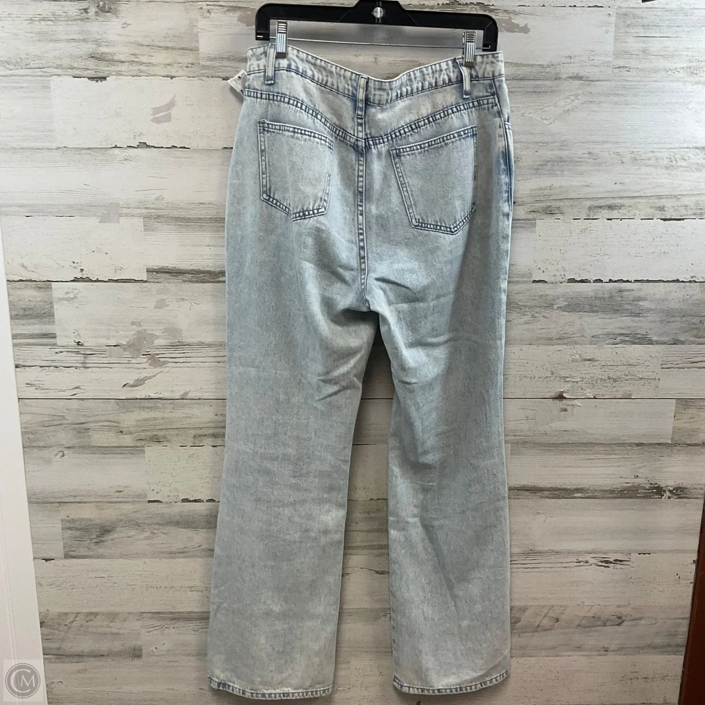 Jeans Wide Leg By Le Lis In Blue Denim, Size: L