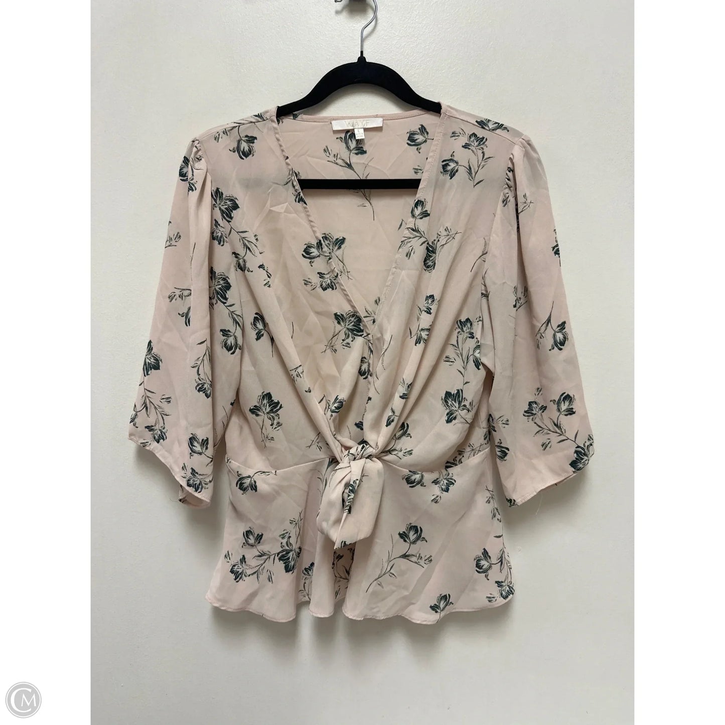 Top Short Sleeve By Wayf In Pink, Size: L