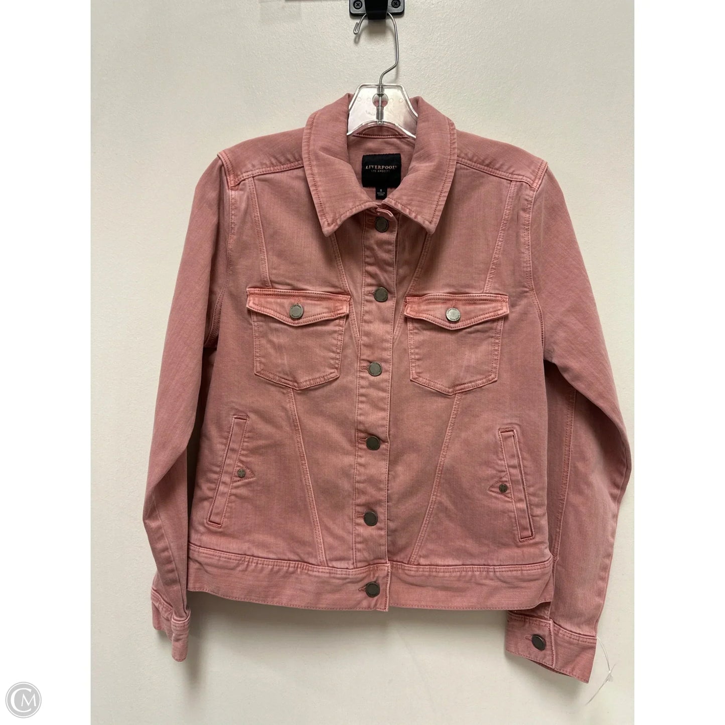 Jacket Denim By Liverpool In Pink, Size: S