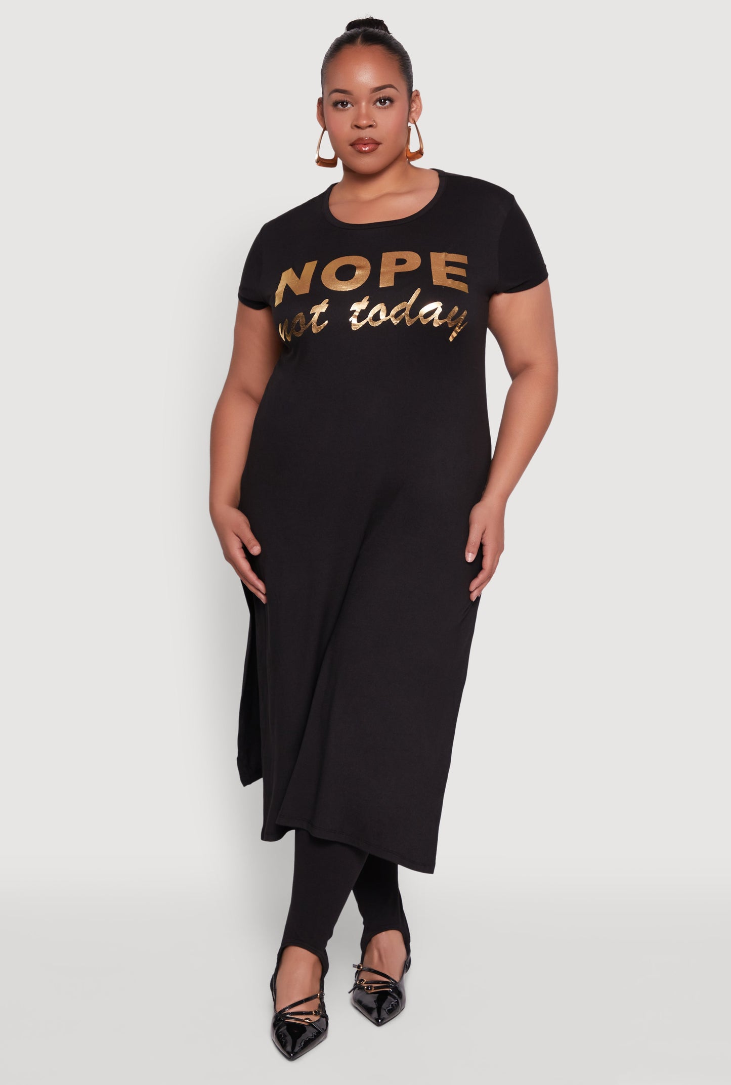 Plus Size Nope Not Today Maxi Top