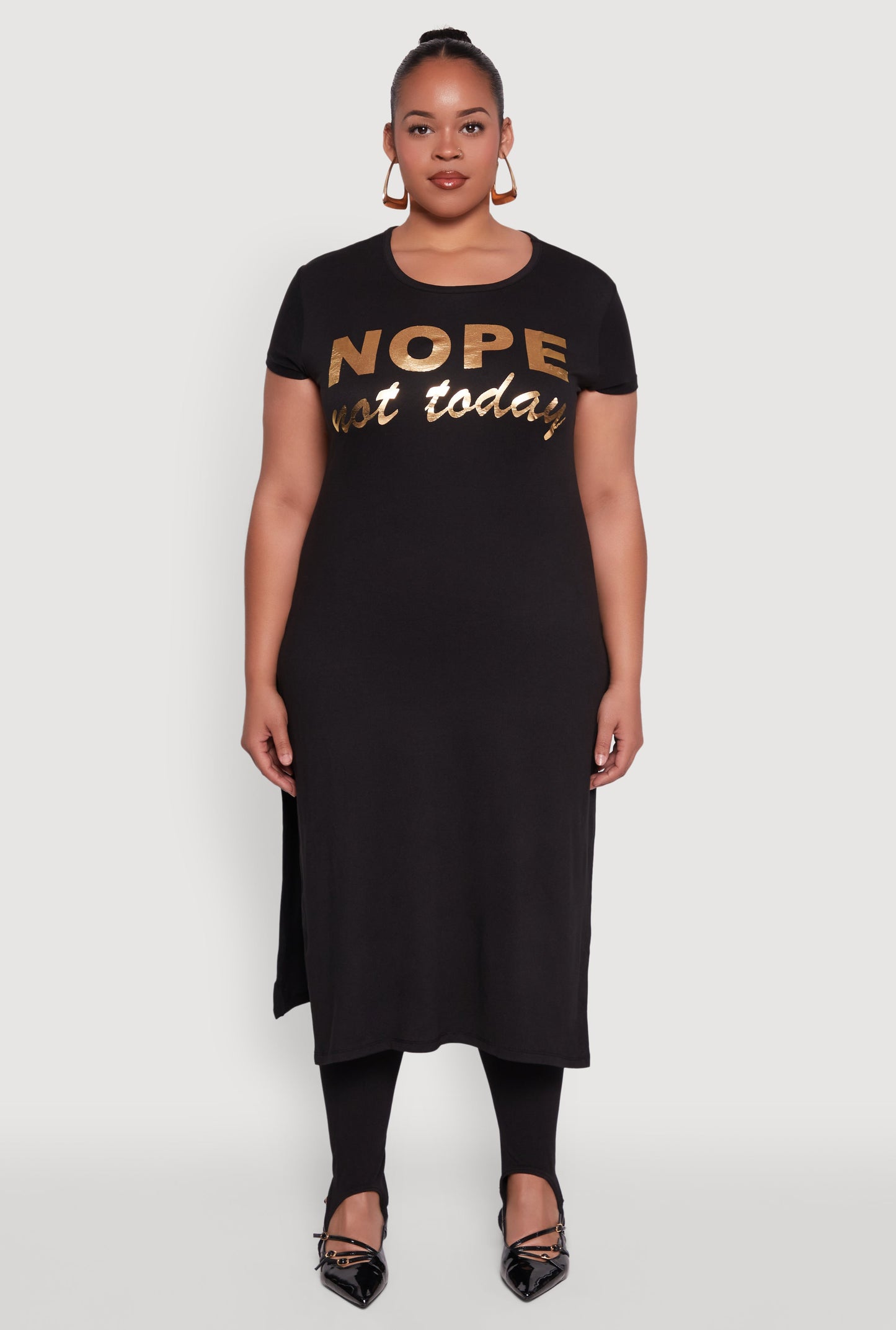 Plus Size Nope Not Today Maxi Top