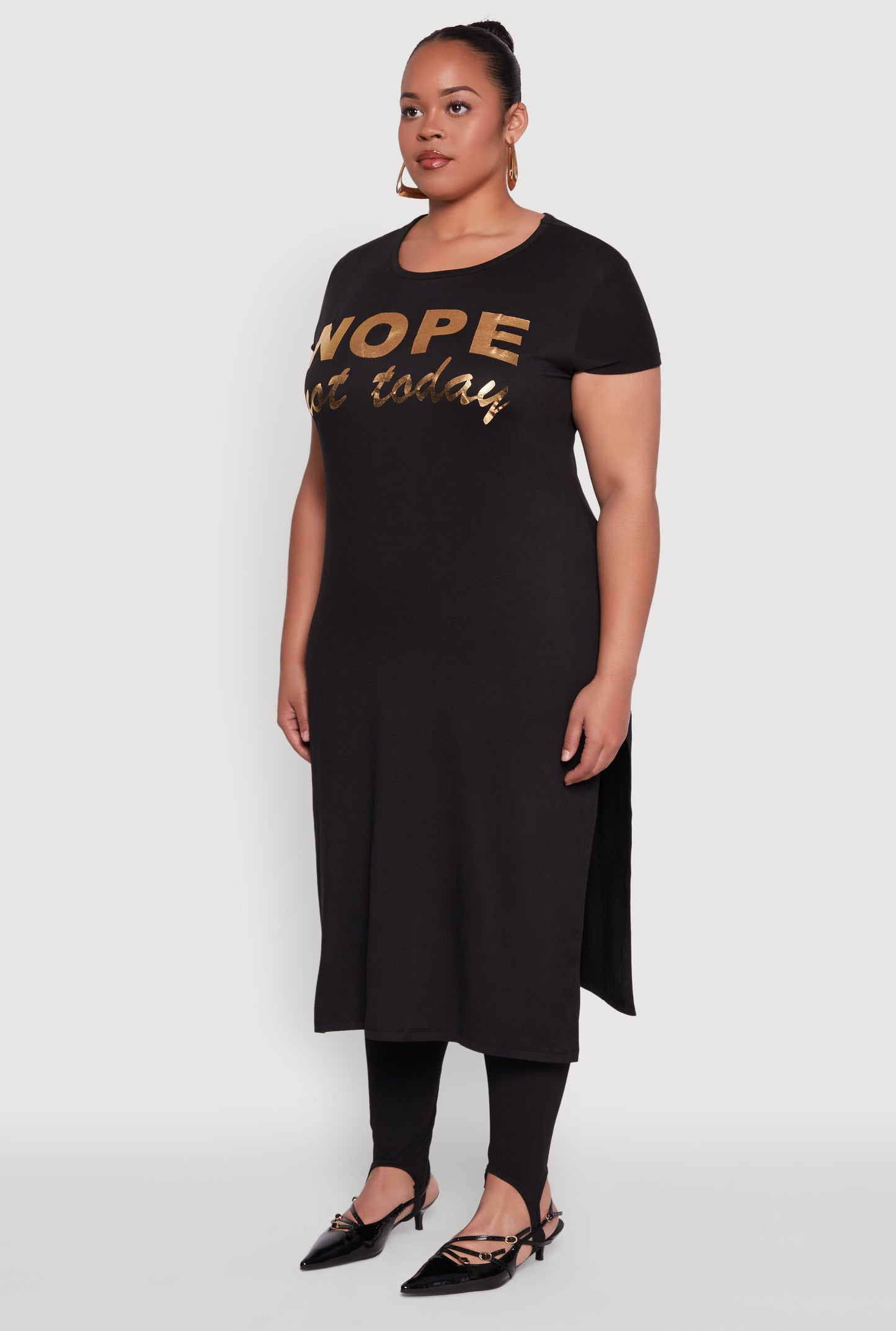 Plus Size Nope Not Today Maxi Top