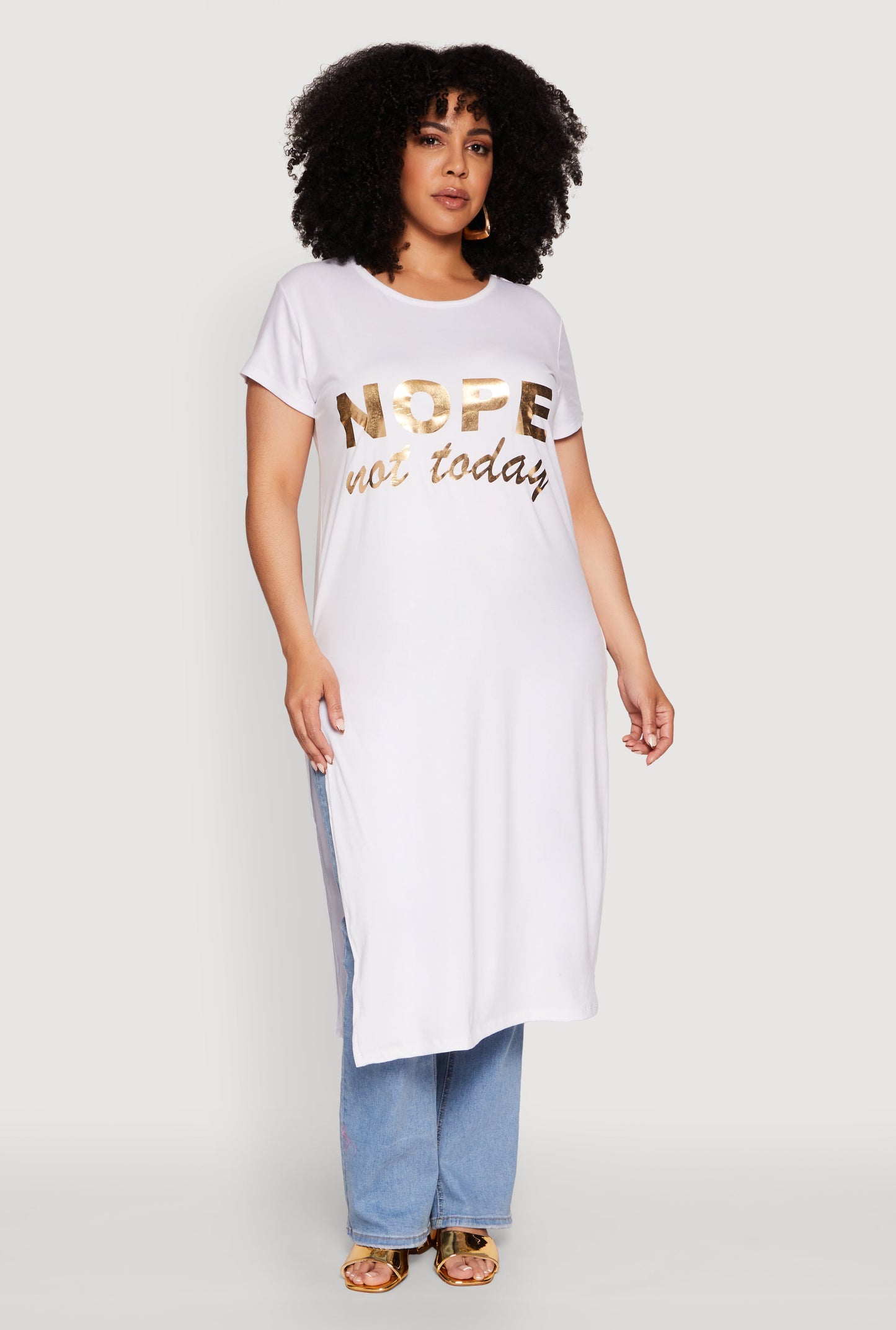 Plus Size Nope Not Today Maxi Top