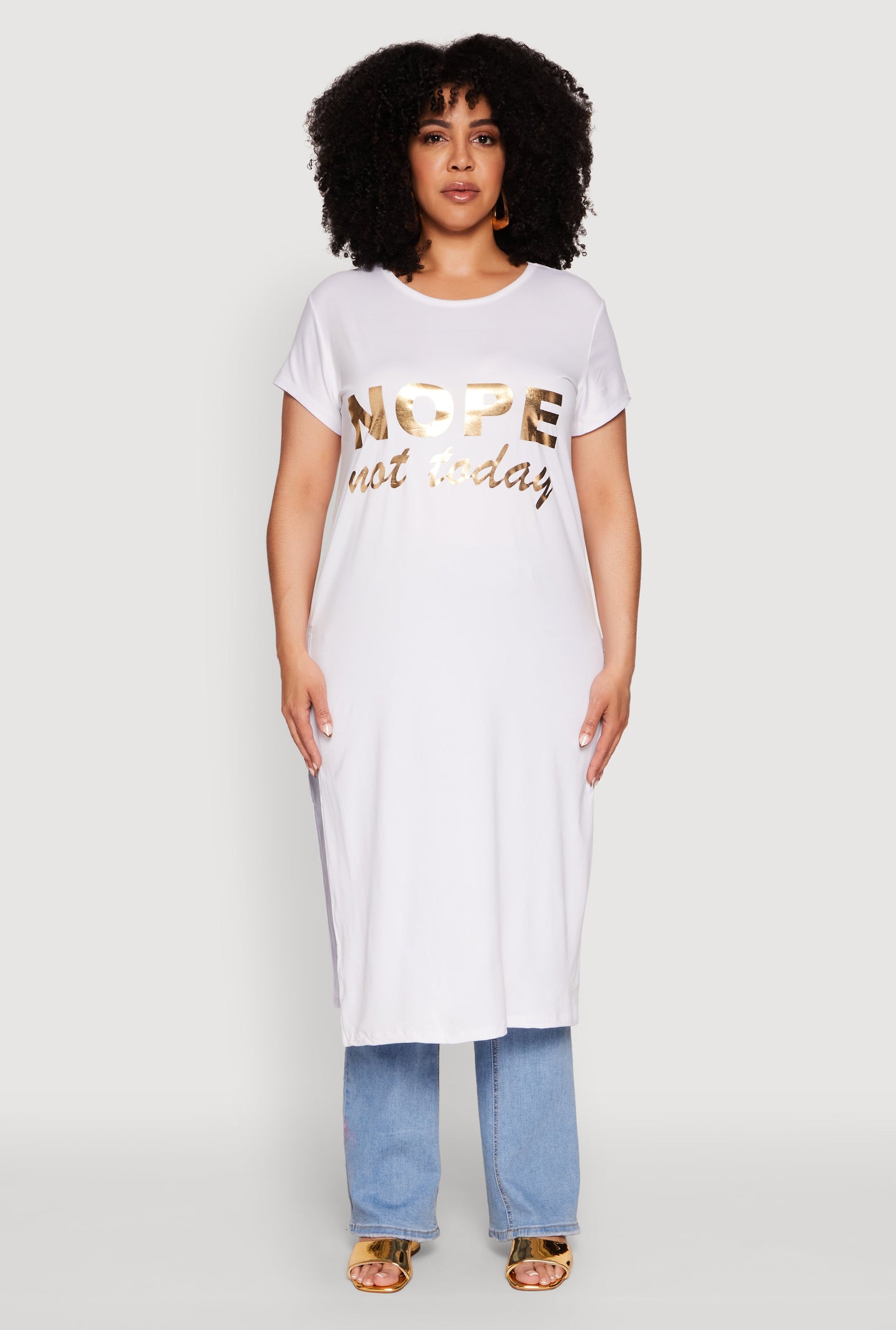 Plus Size Nope Not Today Maxi Top