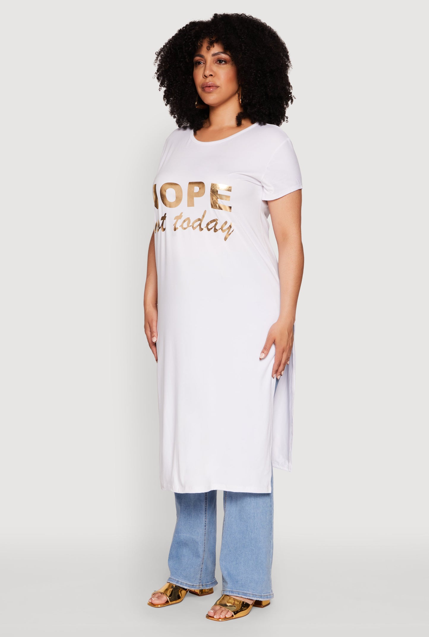 Plus Size Nope Not Today Maxi Top