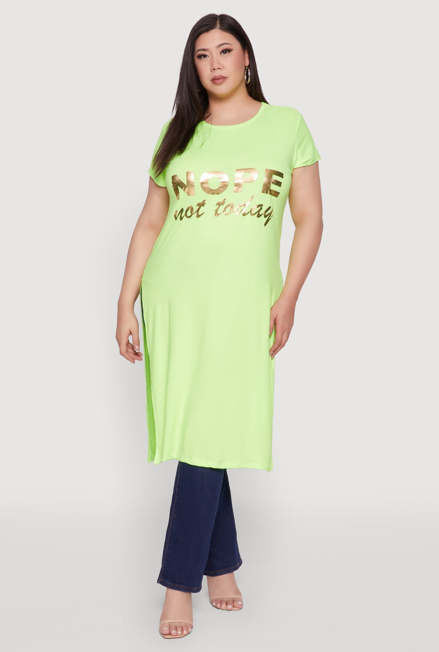 Plus Size Nope Not Today Maxi Top