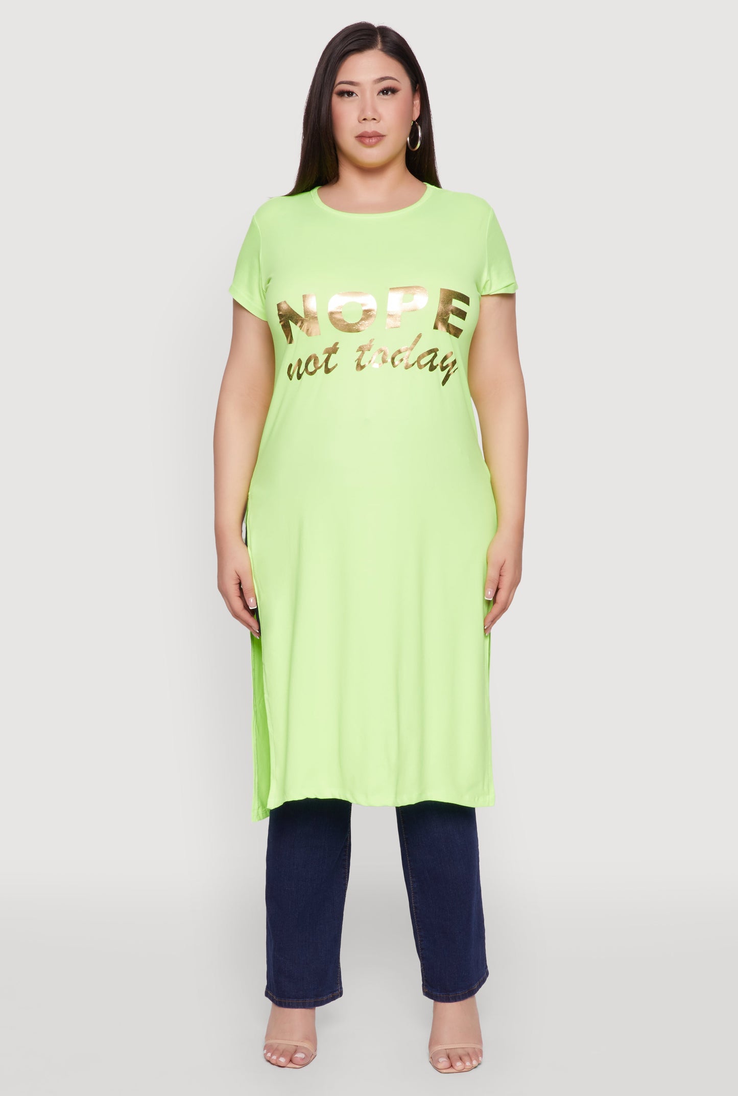 Plus Size Nope Not Today Maxi Top