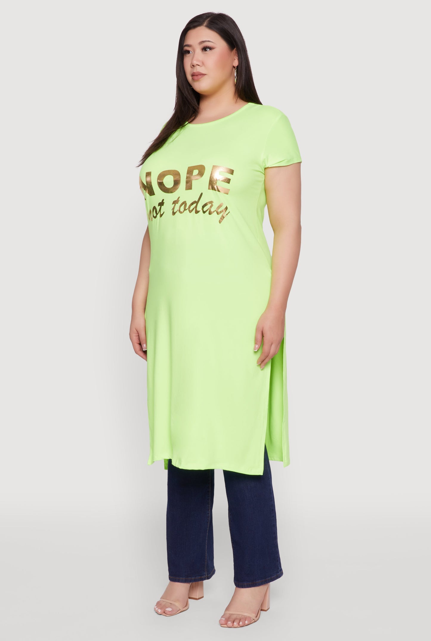 Plus Size Nope Not Today Maxi Top