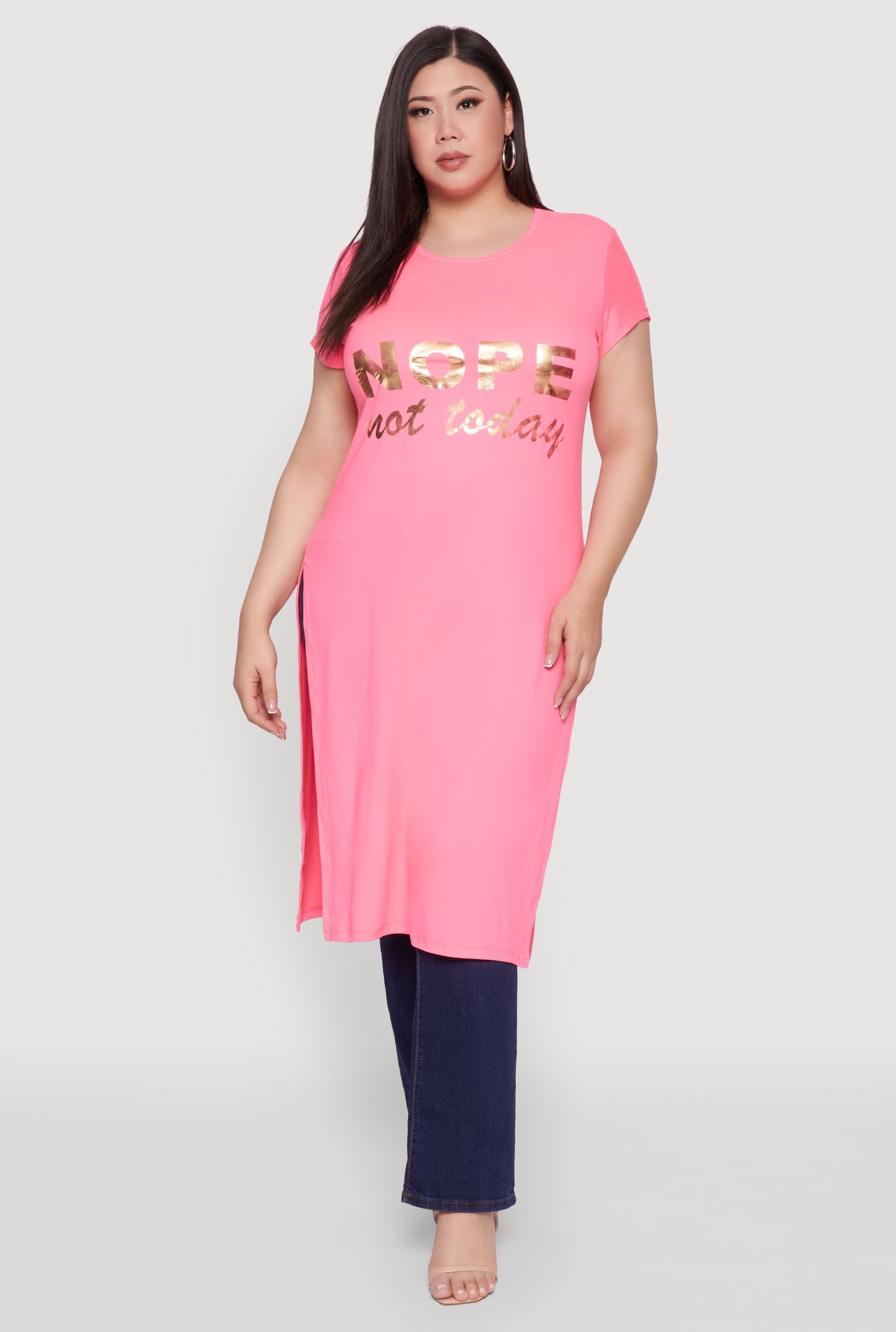 Plus Size Nope Not Today Maxi Top