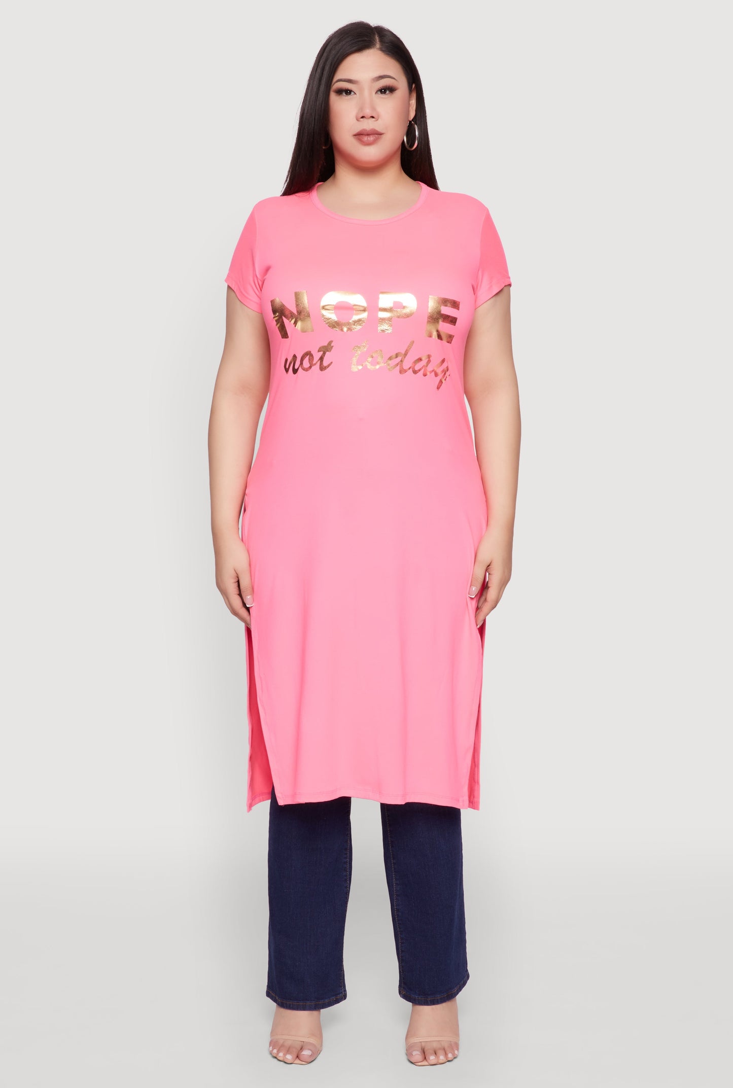 Plus Size Nope Not Today Maxi Top