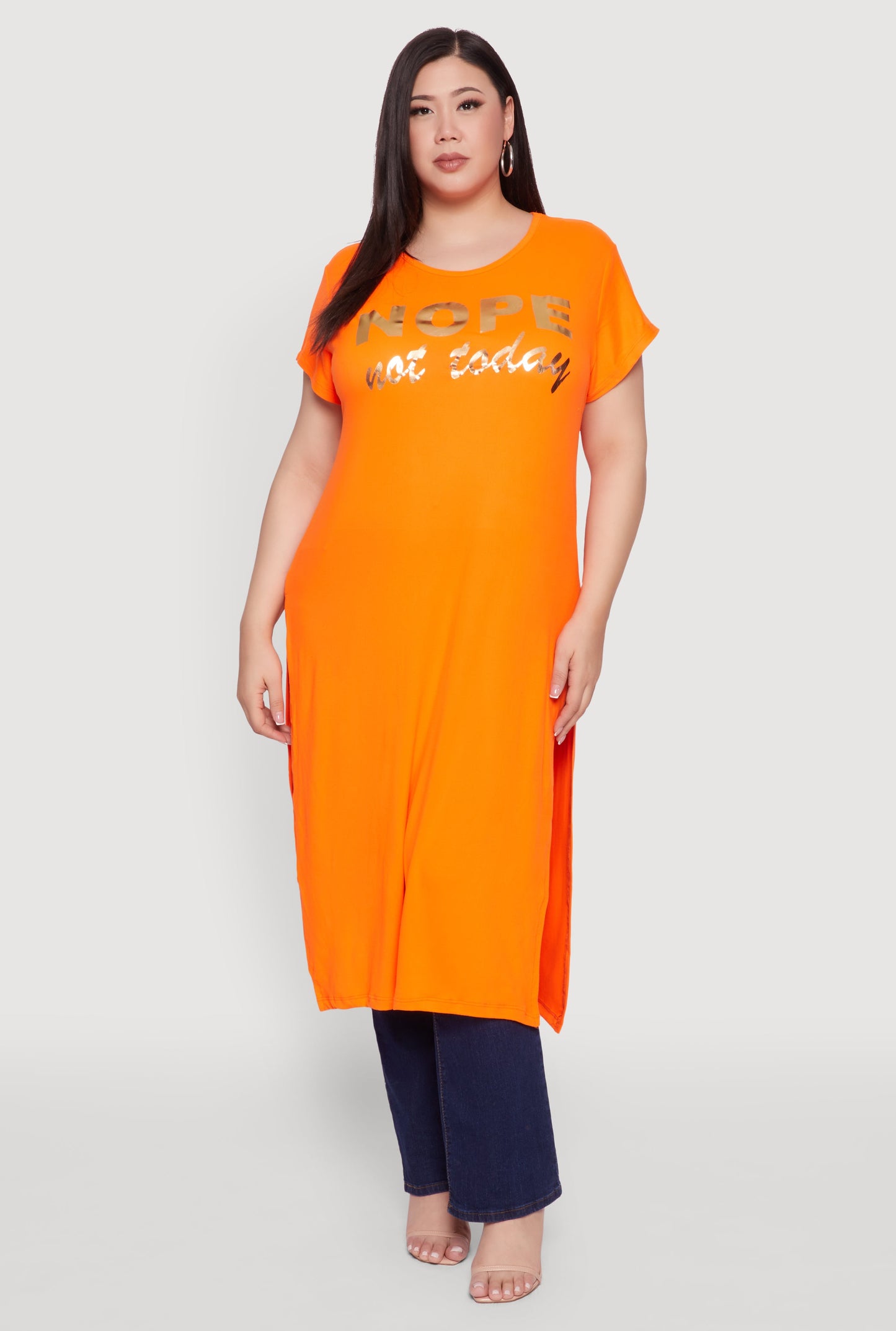 Plus Size Nope Not Today Maxi Top
