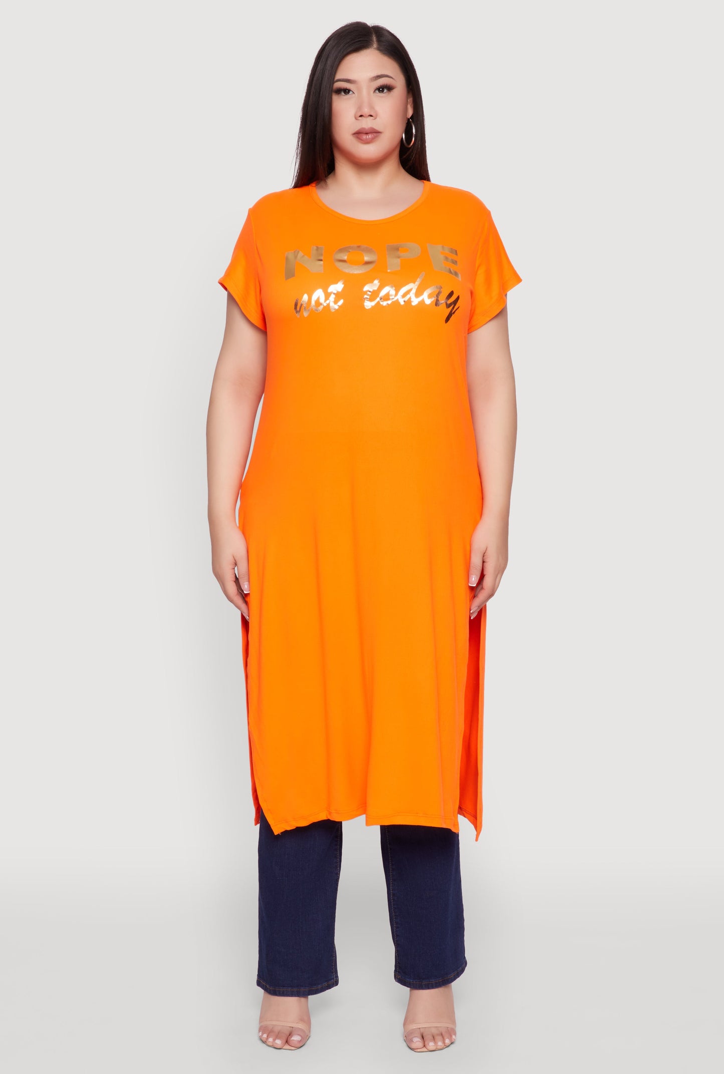 Plus Size Nope Not Today Maxi Top
