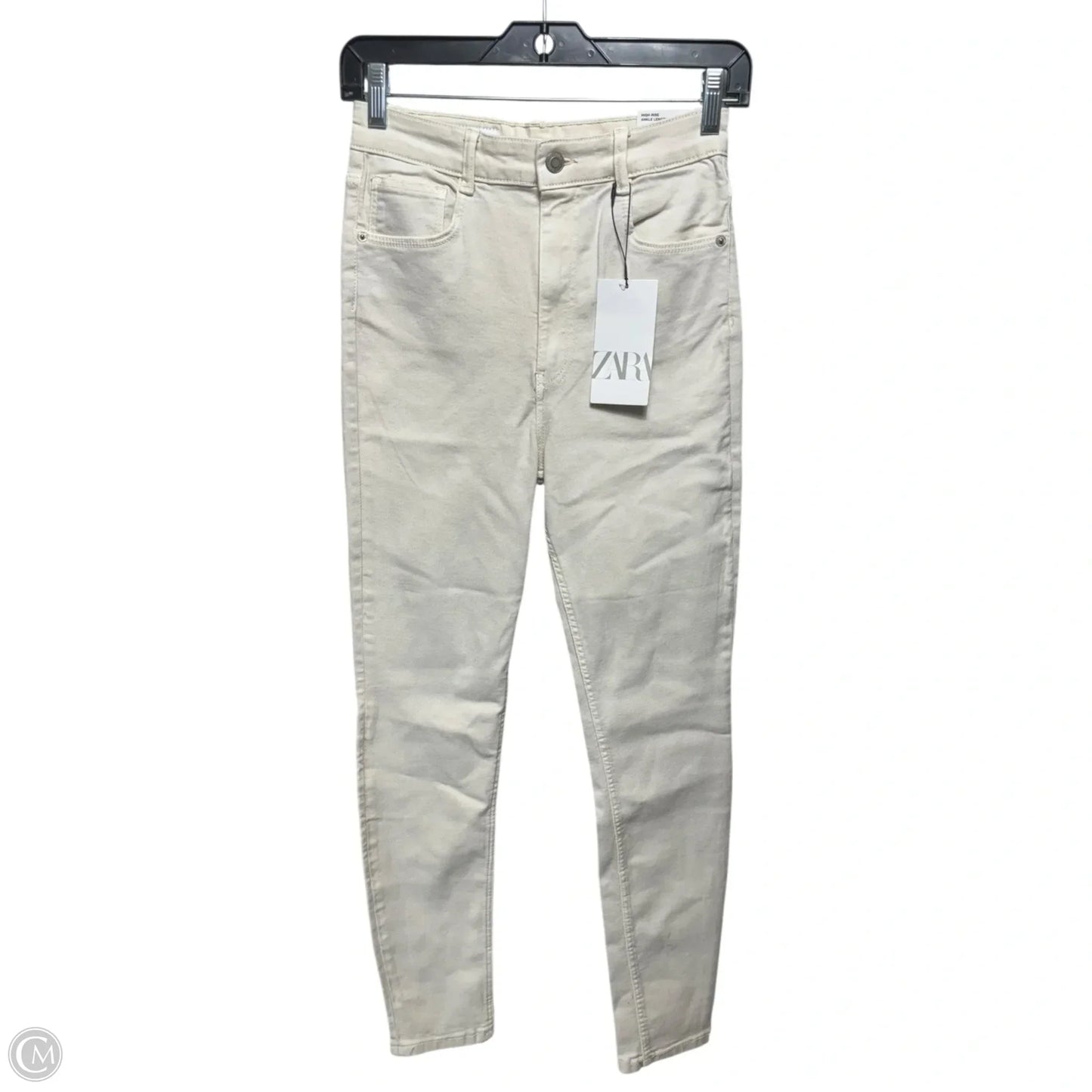 Jeans Jeggings By Zara In Cream Denim, Size: 6