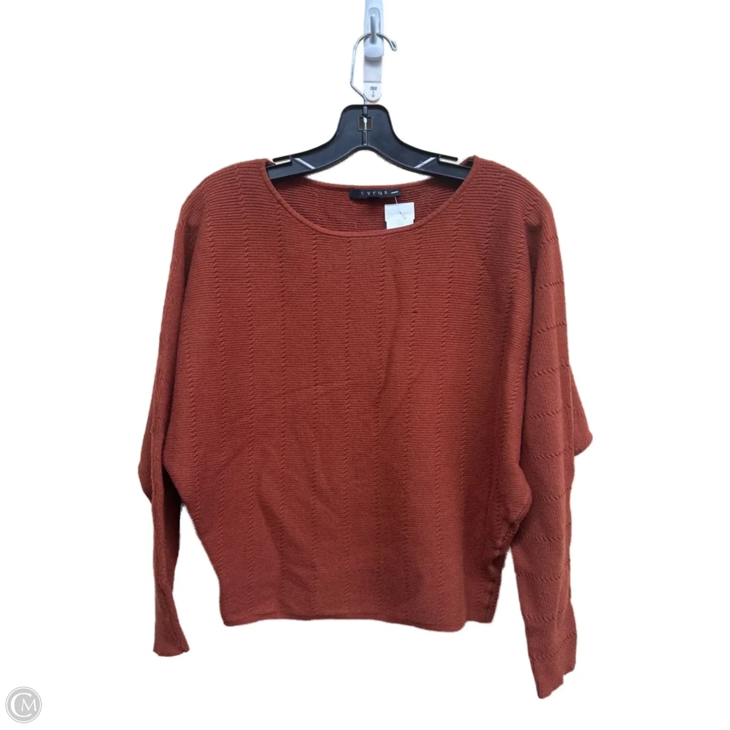 Top Long Sleeve By Cyrus Knits In Orange, Size: M