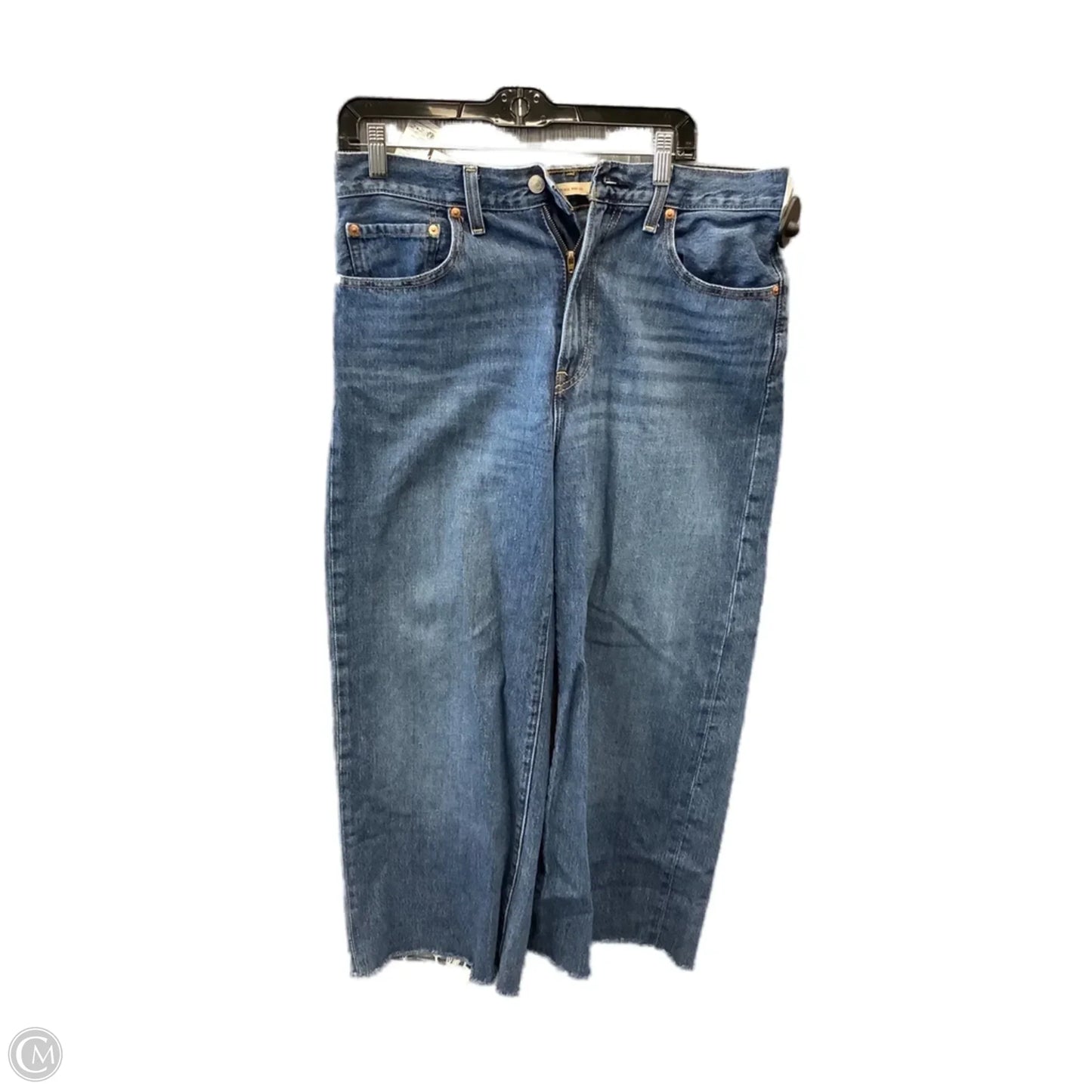 Jeans Wide Leg By Levis In Blue Denim, Size: 12