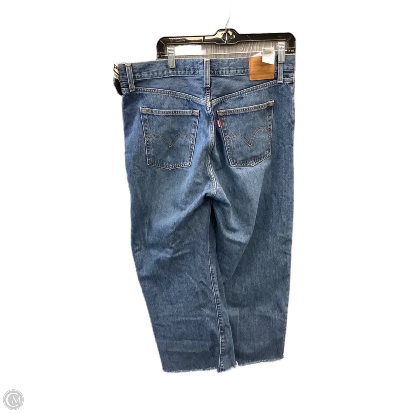 Jeans Wide Leg By Levis In Blue Denim, Size: 12