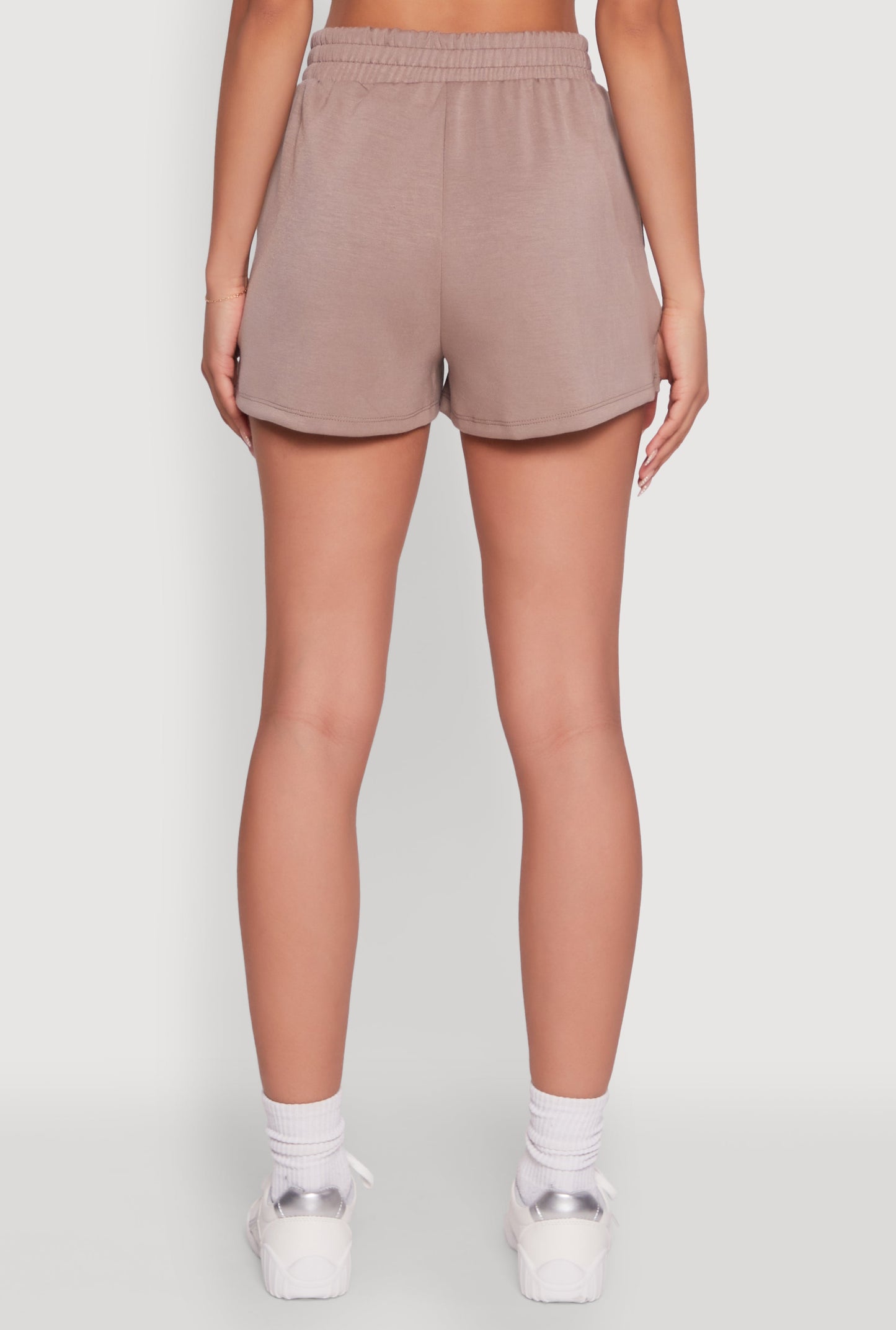 Elastic Waist Side Slit Sweatshorts